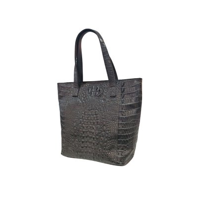 CROCODILE HORNBACK LEATHER TOTE BAG : CLB0061HT