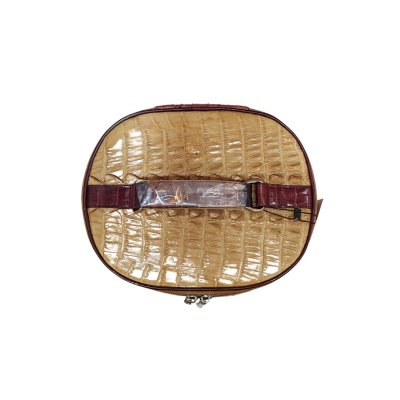 CROCODILE HORNBACK LEATHER COSMETIC BAG : CLB0063HT