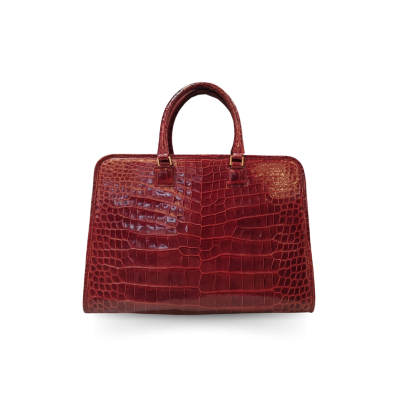 CLB0083SGRSR : CROCODILE BELLY LEATHER HANDBAG(copy)