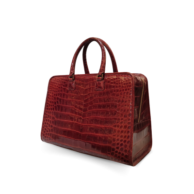 CLB0083SGRSR : CROCODILE BELLY LEATHER HANDBAG(copy)