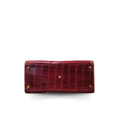 CLB0083SGRSR : CROCODILE BELLY LEATHER HANDBAG(copy)