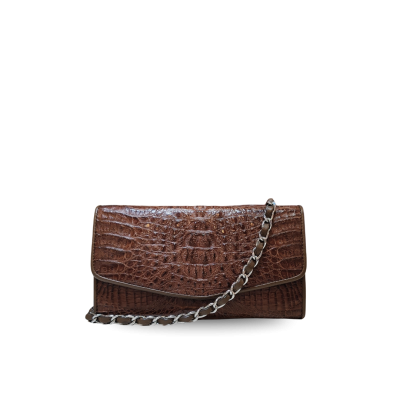 CROCODILE HORNBACK LEATHER CLUTCH CROSS-BODY BAG : CLB0086HKR