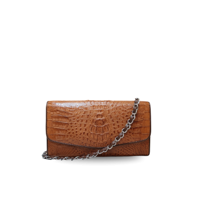 CROCODILE HORNBACK LEATHER CLUTCH CROSS-BODY BAG : CLB0086HKR