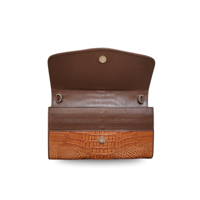 CROCODILE HORNBACK LEATHER CLUTCH CROSS-BODY BAG : CLB0086HKR