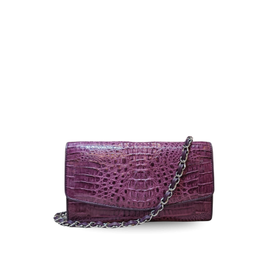 CROCODILE HORNBACK LEATHER CLUTCH CROSS-BODY BAG : CLB0086HKR