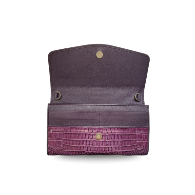 CROCODILE HORNBACK LEATHER CLUTCH CROSS-BODY BAG : CLB0086HKR