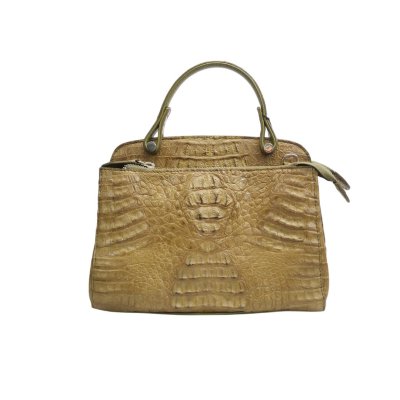 CROCODILE HORNBACK LEATHER HANDBAG : CLB0088HKSMK