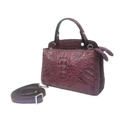 CROCODILE HORNBACK LEATHER HANDBAG : CLB0088HKSMK