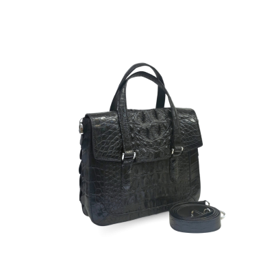 CROCODILE HORNBACK LEATHER HANDBAG : CLB0114HR