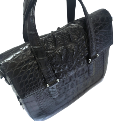 CROCODILE HORNBACK LEATHER HANDBAG : CLB0114HR