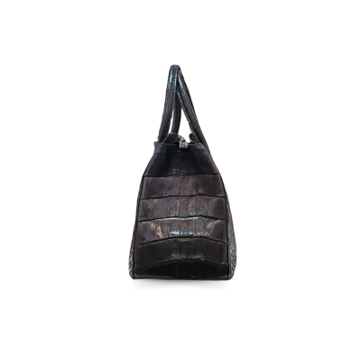 CROCODILE BELLY LEATHER HANDBAG : CLB0118SR