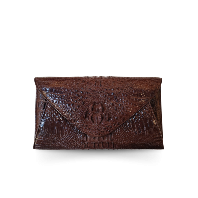 CROCODILE HORNBACK LEATHER CLUTCH CROSS-BODY BAG : CLB0129HAY
