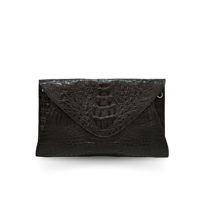 CLB0129HAY : CROCODILE HORNBACK LEATHER CLUTCH CROSS-BODY BAG