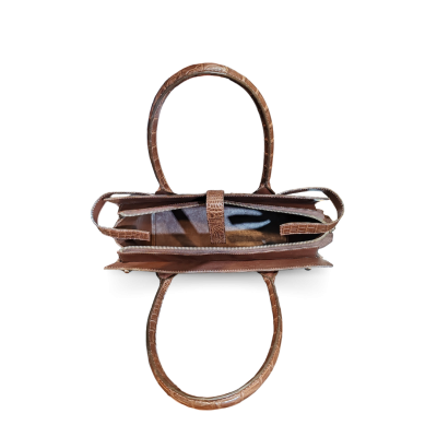 'DOSSIER' CROCODILE HORNBACK LEATHER SHOLDER BAG : CLB0138HT