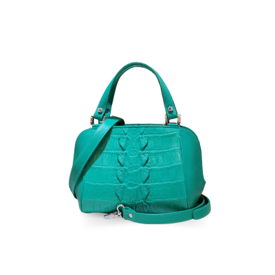 CROCODILE TAIL LEATHER HANDBAG : CLB0177T