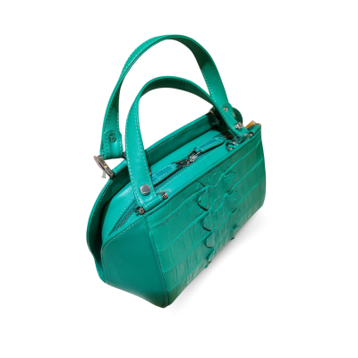 CROCODILE TAIL LEATHER HANDBAG : CLB0177T