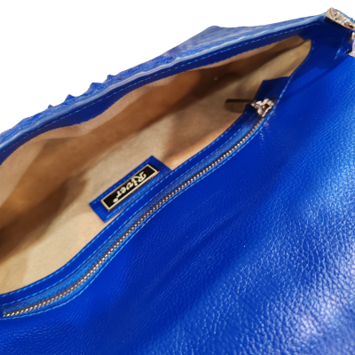 CROCODILE HORNBACK AND TAIL LEATHER WRAP CLUTCH BAG : CLB0217HKR