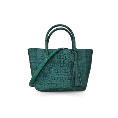 CROCODILE HORNBACK LEATHER HANDBAG : CLB0220HKR