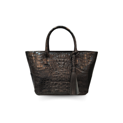 CROCODILE HORNBACK LEATHER HANDBAG : CLB0220HKR