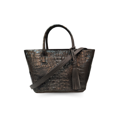 CROCODILE HORNBACK LEATHER HANDBAG : CLB0220HKR