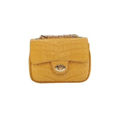 CROCODILE BELLY LEATHER CROSS-BODY BAG : CLB0261SAY