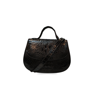CLB0300HAY : CROCODILE HORNBACK LEATHER HANDBAG