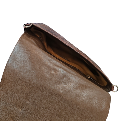 CROCODILE HORNBACK AND TAIL LEATHER WRAP CLUTCH BAG : CLB0353HKLR