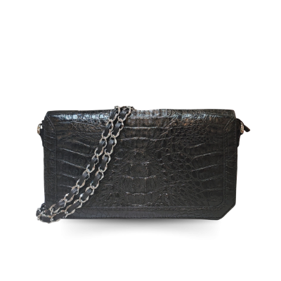 CROCODILE HORNBACK LEATHER CLUTCH CROSS-BODY BAG : CLB0363HKR