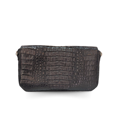 CROCODILE HORNBACK LEATHER CLUTCH CROSS-BODY BAG : CLB0363HKR