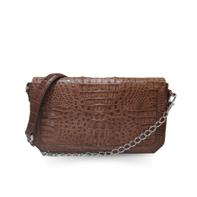 CROCODILE HORNBACK LEATHER CLUTCH CROSS-BODY BAG : CLB0363HKR