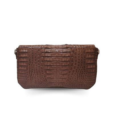 CROCODILE HORNBACK LEATHER CLUTCH CROSS-BODY BAG : CLB0363HKR