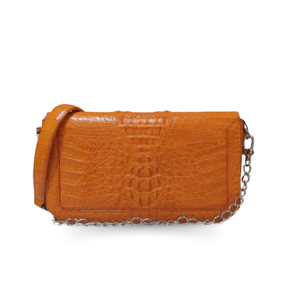 CROCODILE HORNBACK LEATHER CLUTCH CROSS-BODY BAG : CLB0363HKR