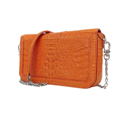 CROCODILE HORNBACK LEATHER CLUTCH CROSS-BODY BAG : CLB0363HKR