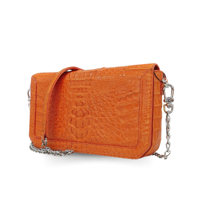 CROCODILE HORNBACK LEATHER CLUTCH CROSS-BODY BAG : CLB0363HKR