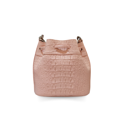 CROCODILE HORNBACK LEATHER BUCKET BAG : CLB0421HY