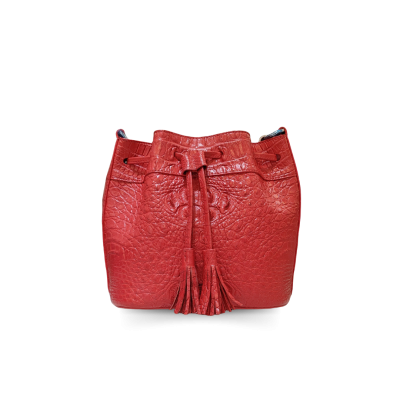 CROCODILE HORNBACK LEATHER BUCKET BAG : CLB0421HY