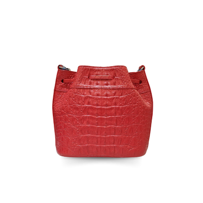 CROCODILE HORNBACK LEATHER BUCKET BAG : CLB0421HY