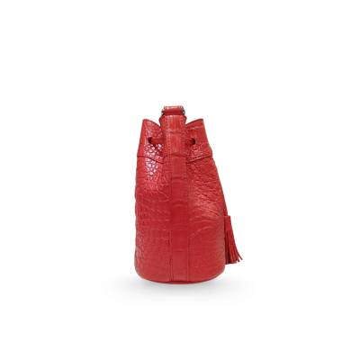 CROCODILE HORNBACK LEATHER BUCKET BAG : CLB0421HY