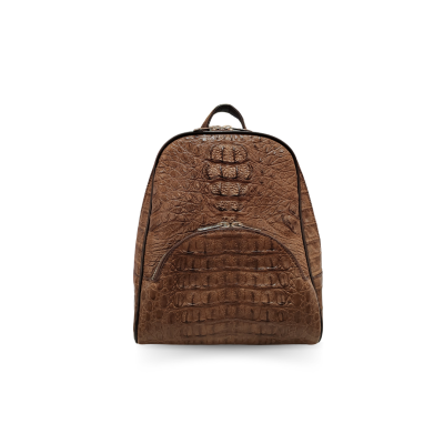 CROCODILE HORNBACK LEATHER BACKPACK: CLB0432HKSMK
