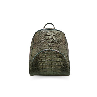 CROCODILE HORNBACK LEATHER BACKPACK: CLB0432HKSMK
