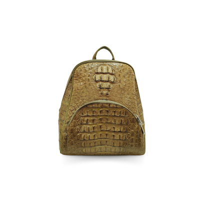CROCODILE HORNBACK LEATHER BACKPACK: CLB0432HKSMK