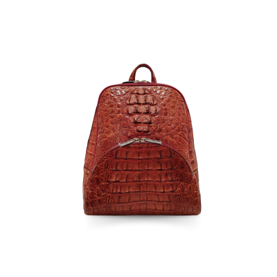 CROCODILE HORNBACK LEATHER BACKPACK: CLB0432HKSMK