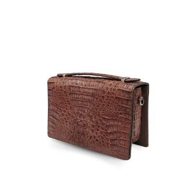 CROCODILE HORNBACK LEATHER CLUTCH CROSS-BODY BAG : CLB0489HKR