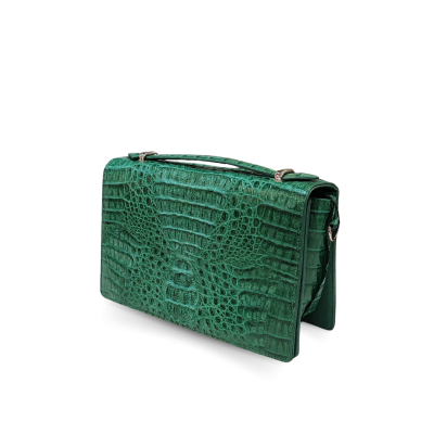 CROCODILE HORNBACK LEATHER CLUTCH CROSS-BODY BAG : CLB0489HKR