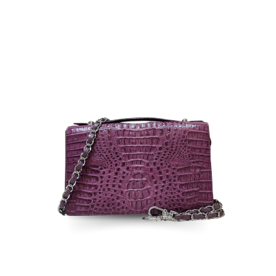 CROCODILE HORNBACK LEATHER CLUTCH CROSS-BODY BAG : CLB0489HKR