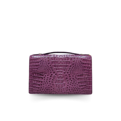 CROCODILE HORNBACK LEATHER CLUTCH CROSS-BODY BAG : CLB0489HKR