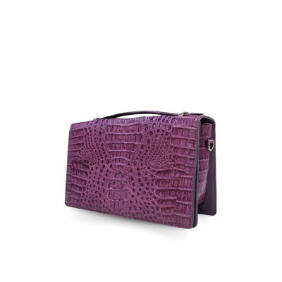 CROCODILE HORNBACK LEATHER CLUTCH CROSS-BODY BAG : CLB0489HKR