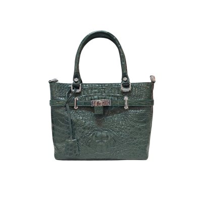 CROCODILE HORNBACK LEATHER HANDBAG : CLB0507HAY