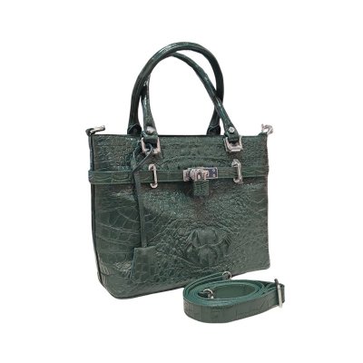 CROCODILE HORNBACK LEATHER HANDBAG : CLB0507HAY