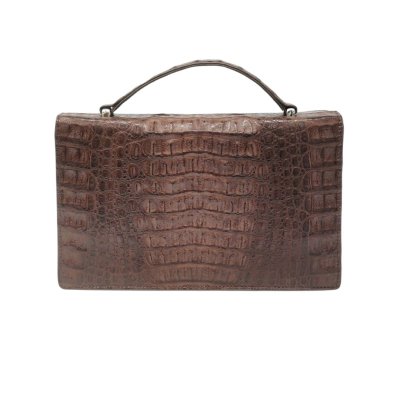 CROCODILE HORNBACK LEATHER TOP HANDLE CROSS-BODY BAG : CLB0513HKR